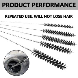 ZOKYUYS Carburetor Carbon Dirt Jet Cleaner Tool Kit, Straw Cleaner Brush Set, 18 Cleaning Needles with 12 Brush and 2 Throttle Wrench, Multi Purpose Nylon Tube Brushes