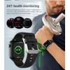 LOLO Smartwatch Hombre y Mujer Reloj Inteligente Negro Impermeable