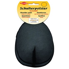 Kleiber KR 8 Haken-und Flauschband Schulterpolster Raglan, 50% Polyamid, Schwarz, 13,5 x 11 x 3 cm