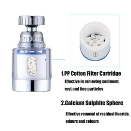 5 Pcs Faucet Water Filter Cartridges for 360 Degree Rotating Sink Tap Water Filter,Carbon Water Filtration Faucet Filters Cartridges Removes Chlorine Fluoride Heavy Metals Hard Water