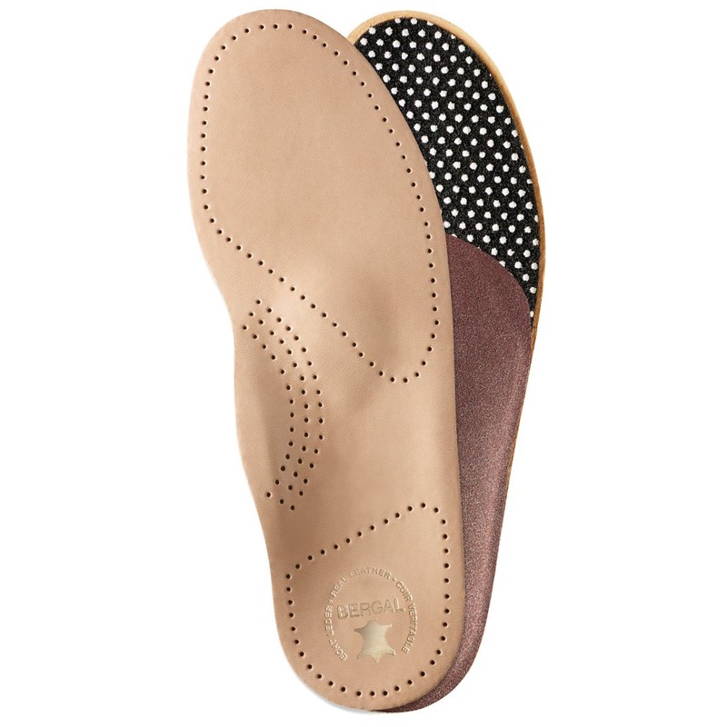 Bergal Ortho Comfort Insoles Footbed with Genuine Leather Men Size