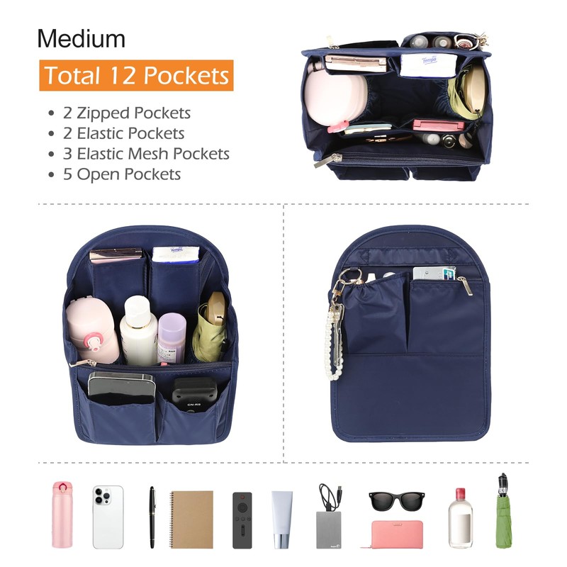 Surblue Backpack Organizer Insert Liner Hanging Travel Rucksack and Handbag