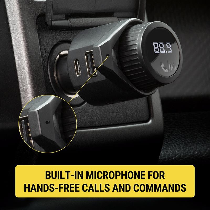 BTFreq Pro Bluetooth Hands-Free Car Kit with FM Transmitter