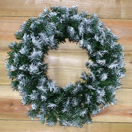 Premier 50cm Snow Tipped Green Christmas Wreath Decoration