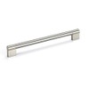 Richelieu Hardware BP527224195 Contemporary Stainless Steel and Steel Handle Pull ,8 5/6", Brushed Nickel