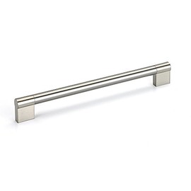 Richelieu Hardware BP527224195 Contemporary Stainless Steel and Steel Handle Pull ,8 5/6", Brushed Nickel
