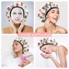 Zewurtuw Luxury Shower Cap Terry Cloth Lined EVA Waterproof Reusable