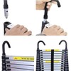 Telescoping Extension Ladder 6.2M/20.35ft Aluminium Extension Telescopic Ladder Multi-Purpose Foldable