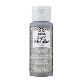 FolkArt Sugar Metallic Acrylic Craft Paint, Space Gray 2 fl oz Textured Paint for Indoor and Outdoor DIY Arts and Crafts Projects, 50863