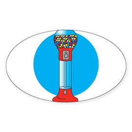 CafePress Gumball Machine Sticker (Oval 50 pk)