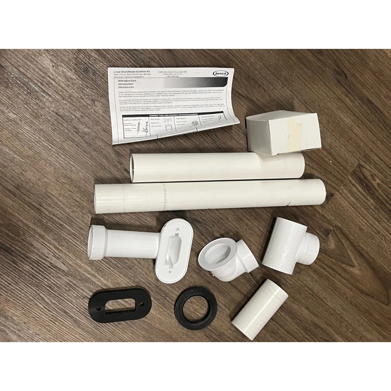 Jacuzzi MF35959 Toe Tap Drain Assembly w/ Linear White -