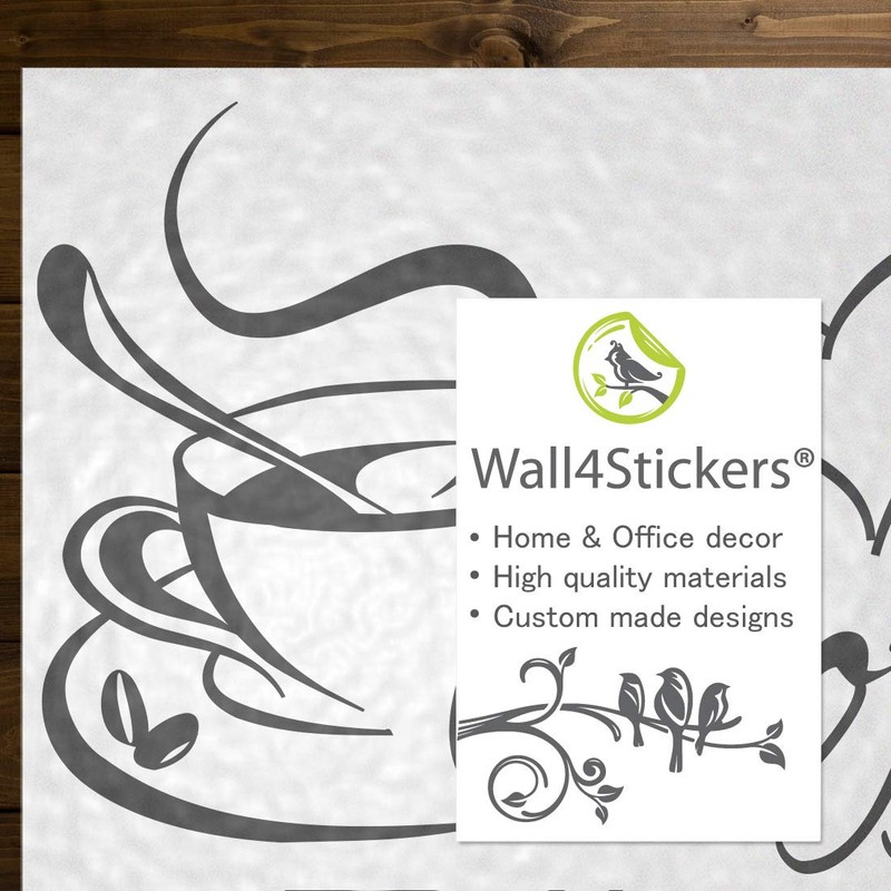 Coffee Cup Kitchen Wall Sticker Tea Love Vinyl Removable Mural