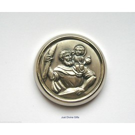 Saint Christopher Magnetic Car Dash Plaque ~ Medal