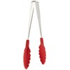 Endoshoji BTV7601 Commercial Antibacterial Heat Resistant Colorful Tongs, Red, Metal