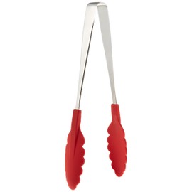 Endoshoji BTV7601 Commercial Antibacterial Heat Resistant Colorful Tongs, Red, Metal Part: Stainless Steel, Tip: 66 Nylon, Glass Fiber (Antibacterial Agent), Made in Japan