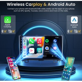 Car Radio for Honda CRV 2007-2011 Stereo: 4G+32G 9" Android 13 Wireless carplay & Android Auto, 1280 * 800 HD Touch Screen, 5G WiFi 5.0 Bluetooth DSP GPS SWC Mirror Link FM &1080P Backup Camera