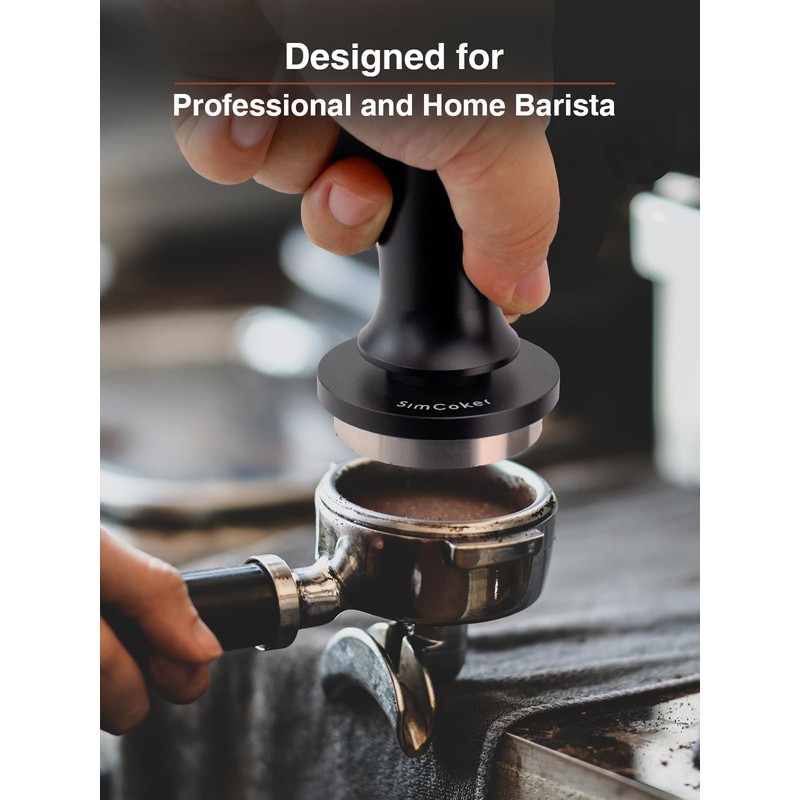SimCoker Espresso Tamper, 51mm Barista Coffee Tamper with Spring Loaded