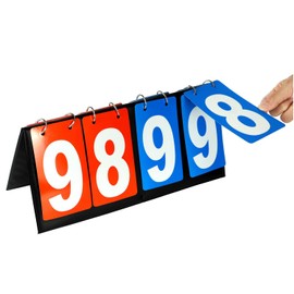 Scoreboard,4 Digit Scoreboard Flip Scoreboards Portable Flip Scoreboard Score Board Numbers for Sports Table Tennis Basketball Volleyball Indoor Outdoor