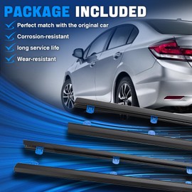 FOMIUZY Door Window Trim Seal Weather Stripping Moulding Belt Sweep Felt Fit Honda Civic 2012 2013 2014 2015 4 Door Sedan Replaces 72450-TR0-A01 72410-TR0-A01 72950-TR0-A01 72910-TR0-A01