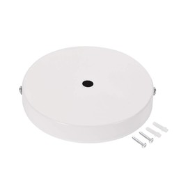 sourcing map Lamp Metal Ceiling Canopy, Retro Light Canopy Set, for Lamps, Accessories, DIY, Kitchen, 120 mm, 4.7 Inches, White