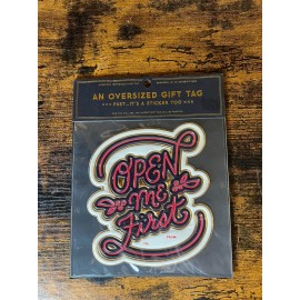 Easy Tiger Co. Oversized Gift Tags Stickers "Open Me First" Birthday Holiday