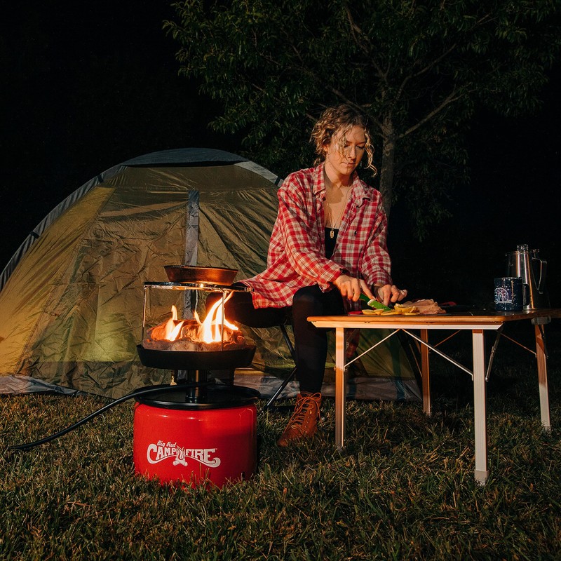 Camco Folding Table | Features Natural Bamboo Top & Folding