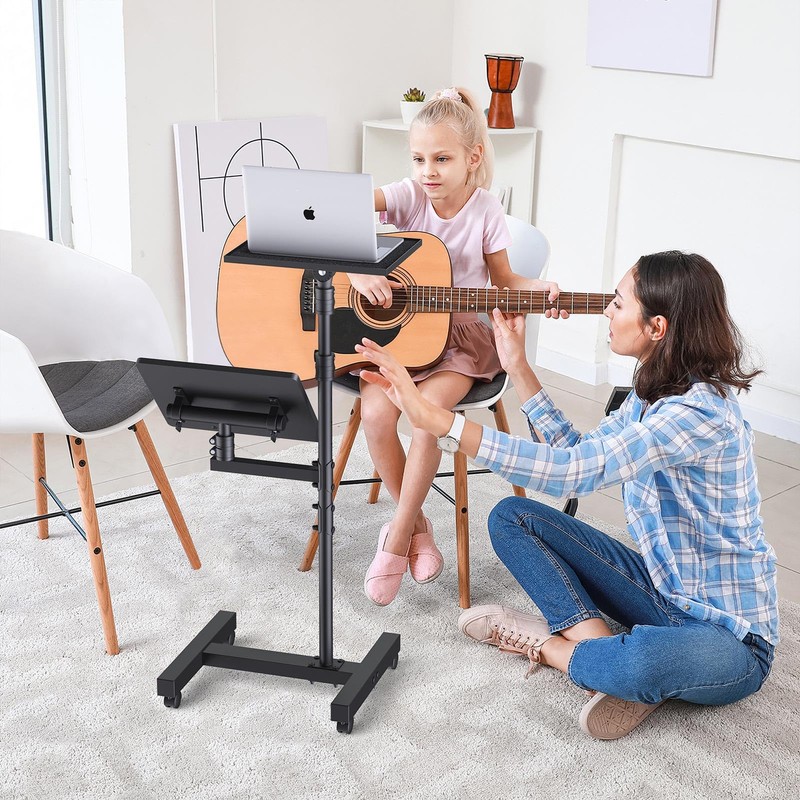 Facilife 2 Shelves Projector Stand Tripod, Mobile Laptop Cart on