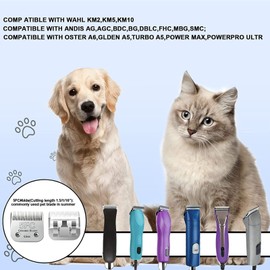 2pcs 5FC Blades Dog Grooming Replacement Blades Compatible with Andis/Wahl/Oster Dog Clippers