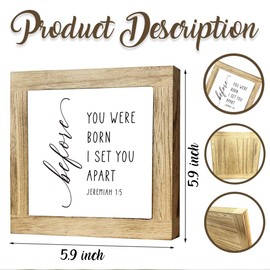 Before You Were Born I Set You Apart Sign, Jeremiah 1:5 Sign, Nursery Bible Verse Art Decoration, Bible verse Wood Tabletop Signs, Christian Home Decor, Cheer Up Gift