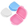 3 Pcs Retainer Case, False Teeth Container, Partial Mouth Guard