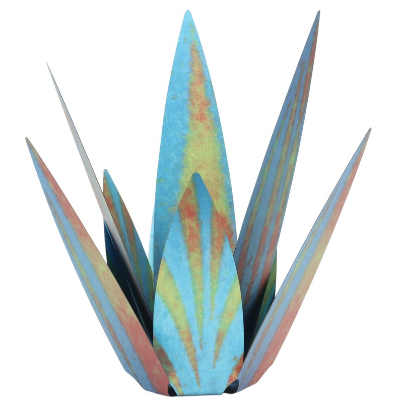 9PCS Tequila Rustic Sculpture Waterproof DIY Metal Agave Plant for