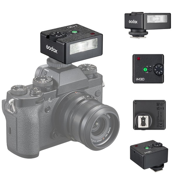 Godox iM30 Camare Flash,Mini Flash Speedlite,GN15 with 13 Levels Flash