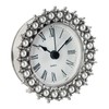 NIKKY HOME Small Table Clock with Faux Pearls Battery Operated