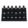 Bocar Black Velvet Finger Ring Display Showcase Organizer Holder Jewelry