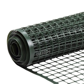 BOEN Garden Fence Temporary Barrier Outdoor Fence for Dog, Rabbit or Deer, Garden Netting Plastic Mesh Plant Protection (4' x 75', Green)