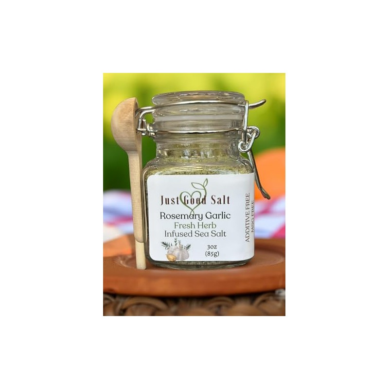 Fresh Herb Infused Sea Salt (3oz, Rosemary Garlic)