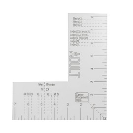Acrylic Tshirt Ruler Guide for Vinyl Alignment Left Chest Logo Placement Tool T Shirt Measurement Tool for Heat Press Embroidery Placement Ruler for Adult T Shirt Pocket Design