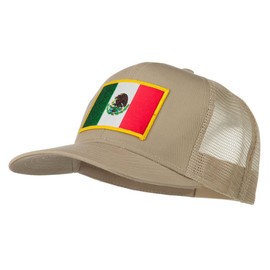 Mexico Flag Patched Mesh Cap - Khaki OSFM