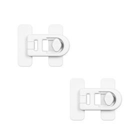 2 Pcs Baby Proof Toilet Locks, Toilet Lid Safety Lock, White Plastic Universal Toilets Lock, Easy Install Child Locks, for Most Toilets, for Baby Toddler Child Providing Invisible Protection