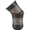ANCIENTIMPEX Copper Tumbler Set of 2, Floral Pattern, 250 Ml
