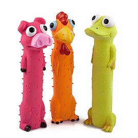 Chiwava Paquete de 3 9" Juguete de Animal en Forma de Palo para Perros Pequeños y Medianos