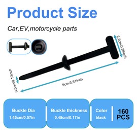 160Pcs Nylon Cable Tie Buckle Set – Universal Zipper Clips for Cars, Multi-Purpose Zip Tie Rivets & Fasteners, UV-Resistant Cable Ties Buckle for Daily Repairs, DIY, Home, Automotive & Organizing