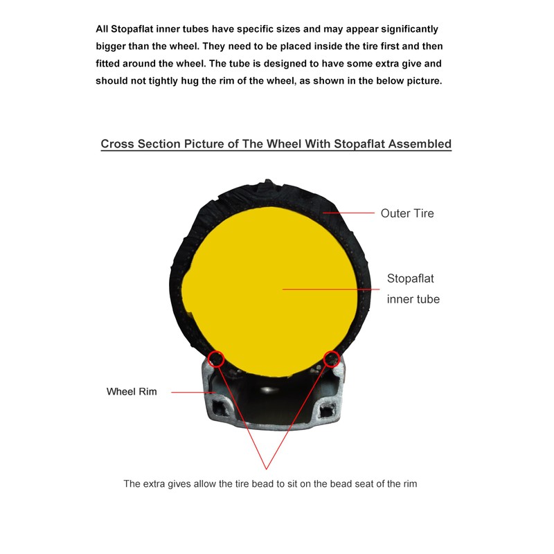 Stop-A-Flat Puncture Proof, Thorn-resistant, No-flat, Bicycle Tube, 700 x 38