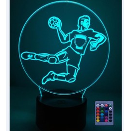 Optical Illusions 3D Handball Night Light LED Lamps Remote Control 7/16 Colour Changing Touch Table Desk USB Power for Children Bedroom Birthday Gifts Gift