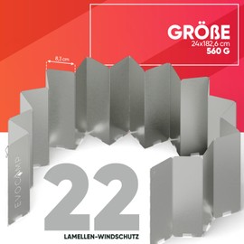 EVOCAMP Wind Protection for Gas Stove, Spirit Cooker, Outdoor, Camping Stove, Barbecue, Camping Fire Pit, Gas Stove Wind Protection Foldable Multi-purpose, 3 Sizes Available, Includes Bag