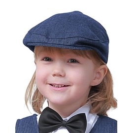 mintgreen Newborn Herringbone Newsboy Cap, royal