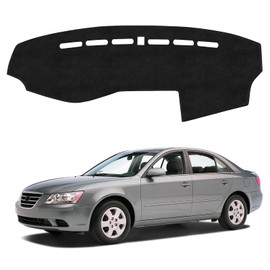 Car Dashboard Cover Dash Mat Pad Compatible with Hyundai Sonata 2009 2010 Accessories, Suede Sun Shade Pad Protector with Cutout for Sensor