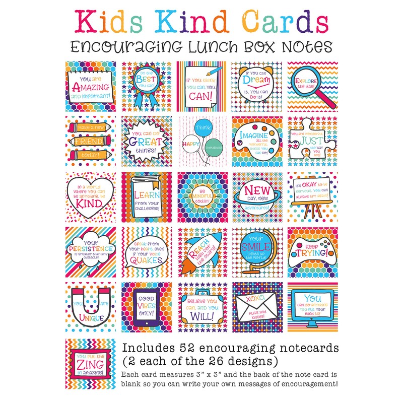 Kids Kind Cards Lunchbox Notes