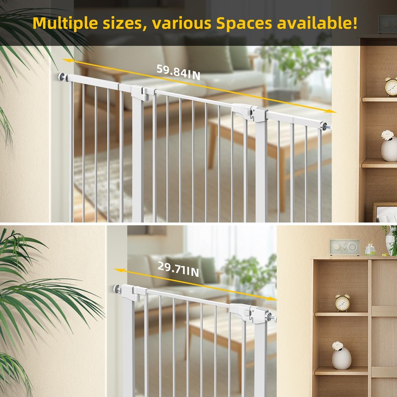 Edmyre Easy Step Walk-Thru Baby Gate – Adjustable Safety Gate