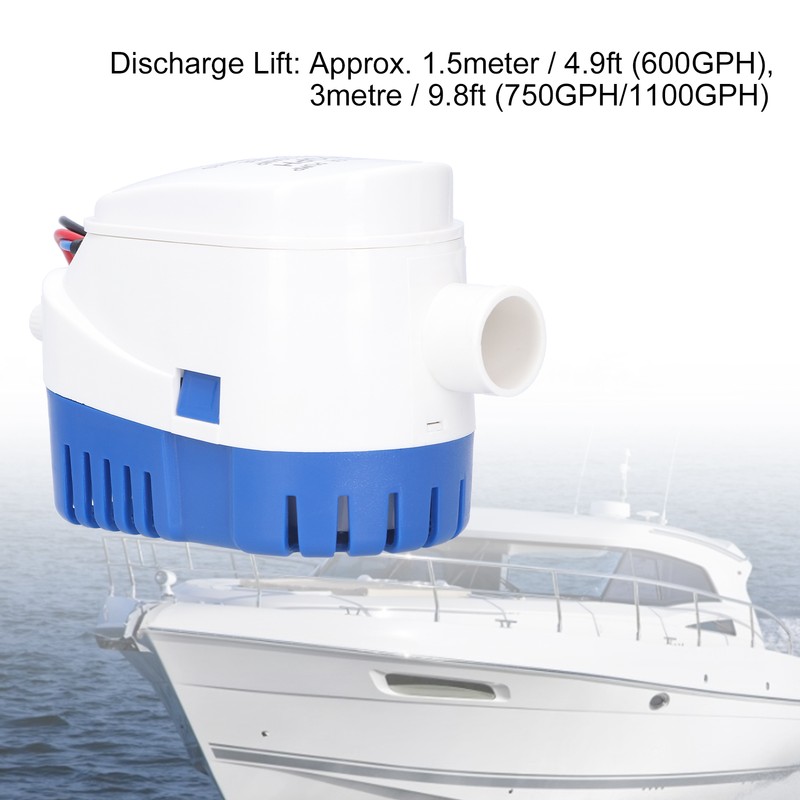 Bilge Submersible Pump Electric Automatic Water ABS Accessory for Drainage